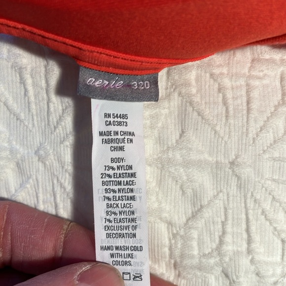 32D Super soft peachy orange lace racer back bra by Aerie. - Picture 6 of 8